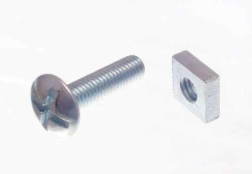 400 bulloni e dadi zincati M6 x 25.