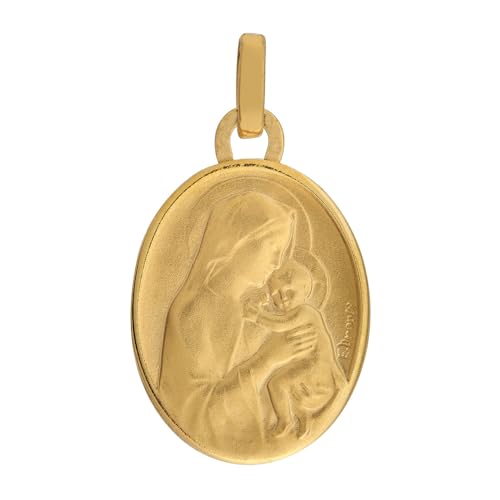 Médaille Brillaxis Vierge or 18k, una joya de oro amarillo ovalada con diseño exclusivo
