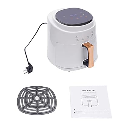Heißluftfritteuse 8L, Fritteuse ohne Öl, Fritteuse mit digitalem LED-Touchscreen, 1400W Air Fryer mit einstellbarer Temperatur und Zeit, Automatischer Abschaltschutz (Weiß) – Bild 6
