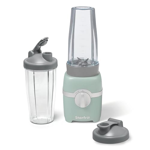 Starfrit - Batidora personal, dos tazas de 828 ml, modos de alto, bajo y pulso, 300 W, salvia