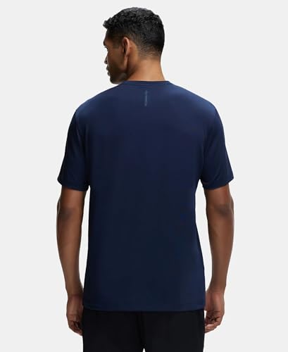 Image of Jockey MV37 Men Recycled Microfiber Elastane Stretch Fabric Round Neck Half Sleeve Breathable Mesh Active Wear T-Shirt
