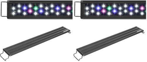 Image of AQUANEAT LED Aquarium Light Full Spectrum 17 Inch Light Body with Extendable Brackets for 18 Inch to 24 Inch Fish Tank Light Fresh Water (Pack of 2)