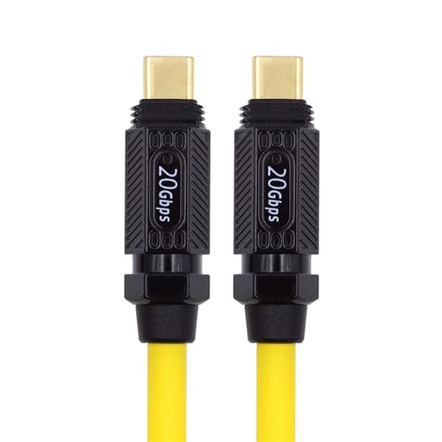 xiwai High Flex Ultra Soft Silicone 140W USB-C USB4 Cable 20Gbps 8K Type-C Male to Male Extension Cable Power & Data for Gaming Keyboard Mouse 1m/3.3ft