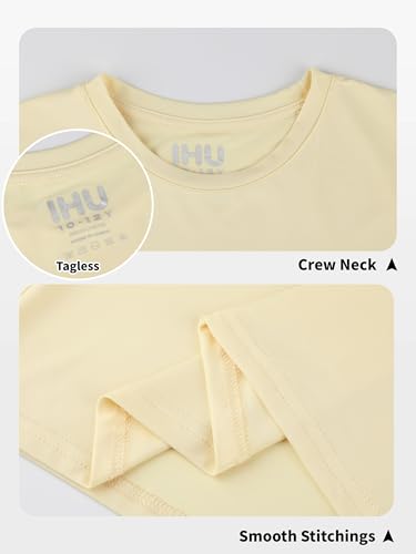 Image of Boys Neon Shirts Dry Fit Athletic T Shirts UPF 50+ Performance Cooling Shirt Short Sleeve Rash Guard Kids Top for Boys Girls