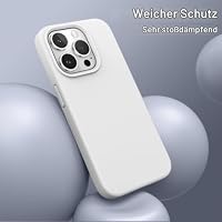 JETech Silikon Hülle für iPhone 15 Pro Max, Weiß – Ansicht 4