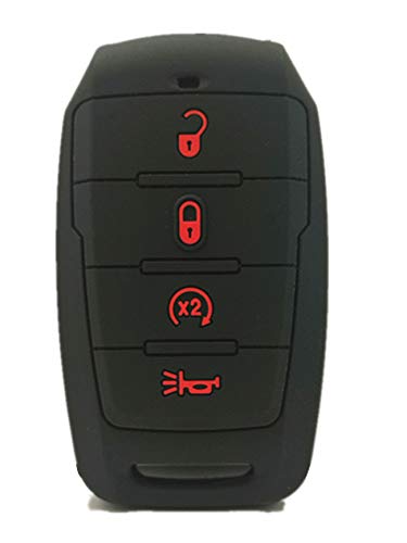 KAWIHEN Silicone Rubber Key Fob Cover Compatible with 2019 2022 Ram 1500 Key Fob OHT-4882056 5461A-4882056