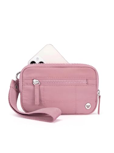Image of WESTBRONCO Wristlet Wallets for Women - RFID Blocking Quilted Nylon Phone Wallet, Card Holder Purse for Travel & Everyday Use