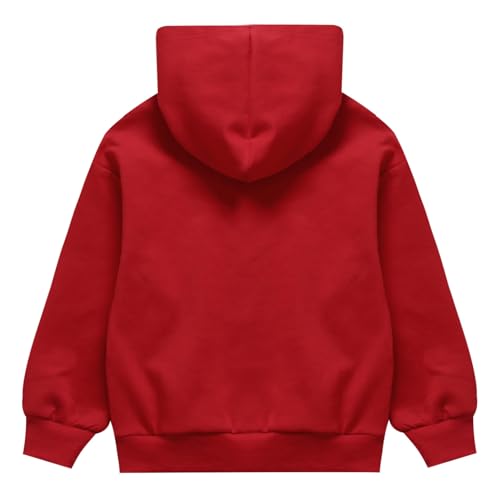 Boys and Toddlers' Pullover Hoodie Solid Color Hooded Sweatshirt Long Sleeve Casual Tops3