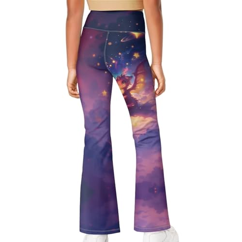 Girls' Athletic Leggings Bell Bottoms Kids Dance Running Yoga Pants High Waisted Workout Active Dance Tights4