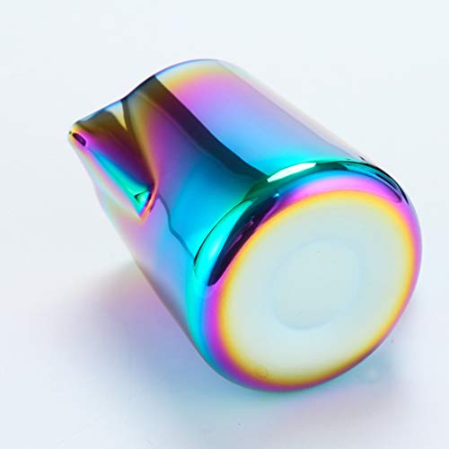 ULTECHVO Copo de espuma de aço inoxidável colorido com boca afiada para café e leite latte Art Conta