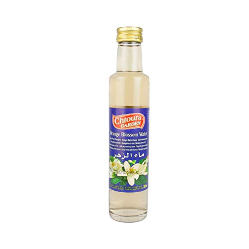 Chtoura Garden - Orientalisches Orangenblütenwasser ideal zum Backen und Kochen - Blütenwasser zur Aromatisierung von Süßspeisen, Backwaren und Getränken im 2er Set á 250 ml Glasflasche
