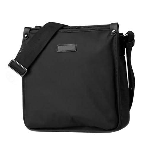 Paquet bandoulière pour homme noir solide avec fermeture éclair
