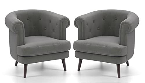 Sofa Set T&T Co. Modern & Luxury Furniture Accent Chair Single Seater Fabric Upholstery Lounge | Living Room | Bed Room | Sofa Chair. (Set of 2 Sofa, Charcoal Grey) Sofa Set T&T Co. Modern & Luxury Furniture Accent Chair Single Seater Fabric Upholstery Lounge | Living Room | Bed Room | Sofa Chair. (Set of 2 Sofa, Charcoal Grey)