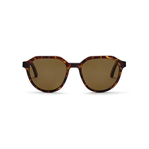 TAKE A SHOT ® Elegantes gafas de sol retro femeninas planas de moda, patillas de madera, protección uv, montura de tortuga - FRANCIS