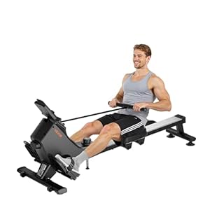 VEVOR leises magnetisches Rudergerät 16 Widerstandsstufen, faltbares Rudergerät für Zuhause mit leichtgängigem Riemenscheibendesign & LCD-Monitor, Bluetooth-App-kompatibel, 158 kg belastbar
