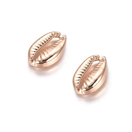 Airssory 10 Pcs Alloy Beads Cowrie Shell Shape Tiny Charms For Women Men Jewellery Making Necklace Bracelet Earrings Diy Crafts - 19.5X12.5Mm #TOP29