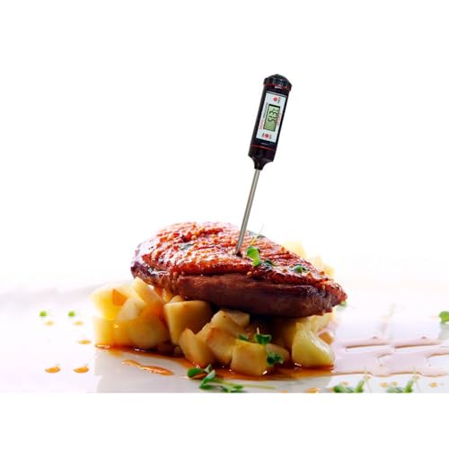 TERMOMETRO DIGITAL TIPO ESPETO RETO COM CAPA PROTETORA E MEMORIA CULINARIO E INDUSTRIAL INCOTERM