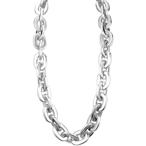 Jumbo Plastic Chain Necklace Hip Hop Rapper Gold Chain for Party Costume Accessory, 31.5Inch/35.4Inch/39.4Inch