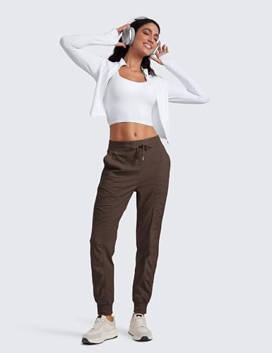 Image of CRZ YOGA Ease Line Joggers 26 inch /28.5 inch /30.5 inch | Casual, Lightweight, Ruched Design, Pockets, for Women