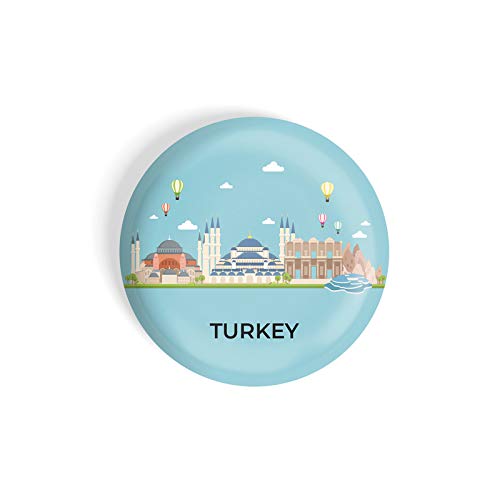 dhcrafts Fridge Magnet Blue Color Turkey Glossy Finish Design Pack of 1
