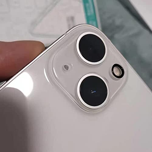 Image of Metal Full Cover + Tempered Glass Circle Camera Lens Protector for iPhone 13 /13 Mini,HD Camera Lens Screen Cover Case,9H Hardness Anti-Scratch Camera Screen Protective Lens Film (Clear)