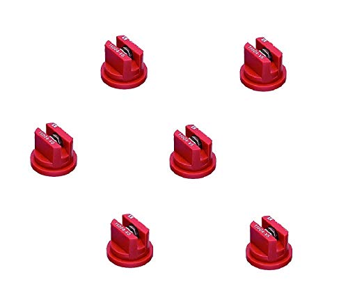 Pack of 6 - TeeJet Extended Range Flat Spray Tips 110 Red 0.4 GPM @ 40 PSI Farmer Bob's Parts XR11004-VS