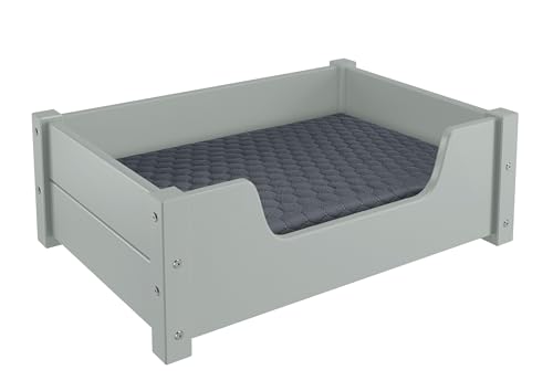 Erst-Holz Gemütliches Tierbett für Katzen und Hunde 60x40 Kiefer grau V-30.32-G-60x40, Ausstattung:Rollrost und Matratze inkl. Erst-Holz Gemütliches Tierbett für Katzen und Hunde 60x40 Kiefer grau V-30.32-G-60x40, Ausstattung:Rollrost und Matratze inkl.
