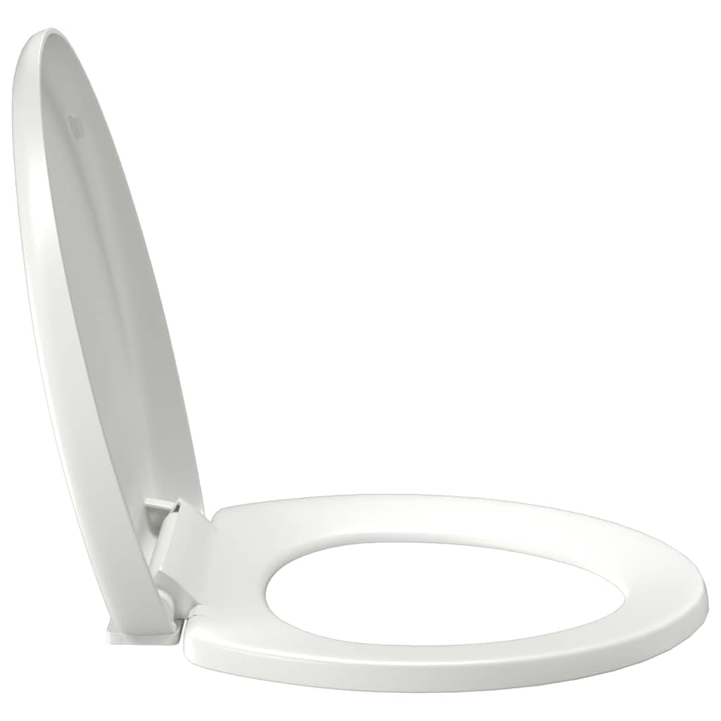 Deska sedesowa wolnoopadająca i konstrukcja Quick-Release, biała podstawa z polipropylenu, 45,5 x 37,5 cm, funkcja Soft-Close, zdejmowana, higieniczna, do łazienki i toalety dla gości