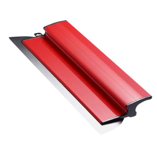 HOLIDYOYO Llana de Acabado Roja 40 CM para Alisar Paneles de Yeso Espátula Alisadora Ligera y Portátil para Enlucir Paredes Herramienta Manual Resistente para Trabajos de Albañilería