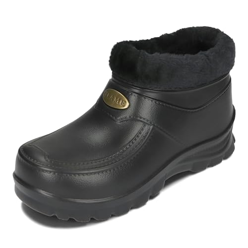 PLAME Botas de Goma Forradas, Talla 43, Ónix