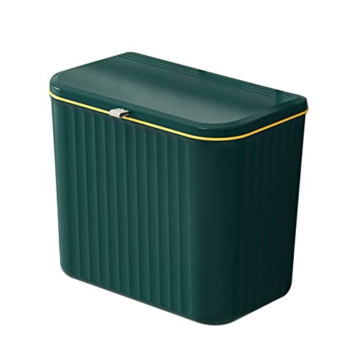 QKPFCVG Kitchen Compost Bin,Wall Mounted Trash Can 7/9L Hanging Garbage Basket for Kitchen Bathroom Dustbin Trash Bin Waste Paper Storage Organizer