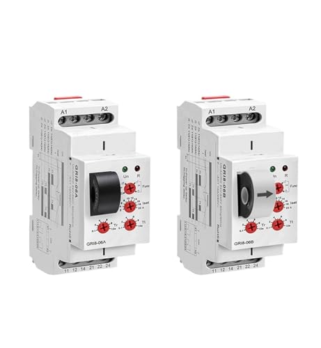 Relé de monitoreo de corriente 2A-20A GRI8-06AB con selector AC220V y DC24V 3