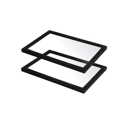 Image of Coward 2Pcs Black Velvet Glass Lid for the Trays Can Use if Needed