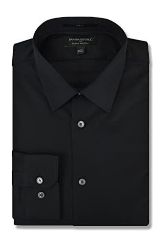 Amazon.com: Banana Republic Mens 801243 Slim Fit All Cotton Non Iron Button  Down Dress Shirt, (US, Alpha, X-Large, Regular, Regular, Solid Black) :  Clothing, Shoes & Jewelry