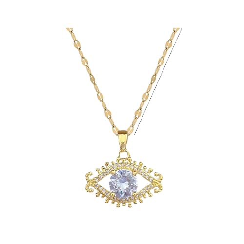 KDFIYSCV Colgante creativo de círconia con incrustaciones de cobre para mujeres Chicos Elegante Cadena decorativa Aniversario