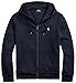 POLO RALPH LAUREN, felpa da uomo con cappuccio e zip su tutta la lunghezza, in doppio jersey, Navy francese, XL