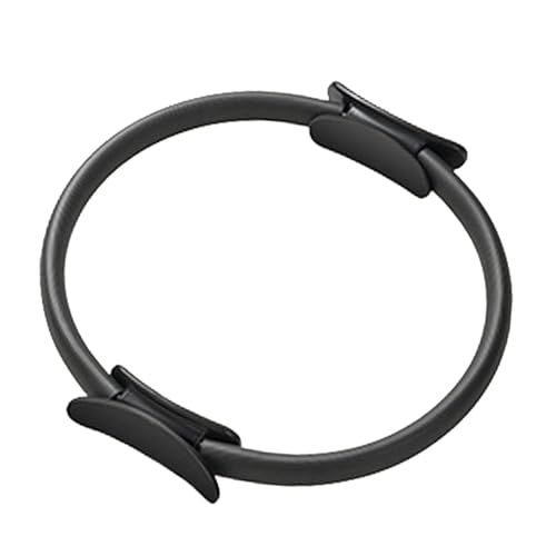 WENMEE Aro De Pilates, Asas Acolchadas Dobles, Círculo Mágico De Fitness, Entrenamiento Central, Tonificación De Muslos, Fisioterapia(Noir)
