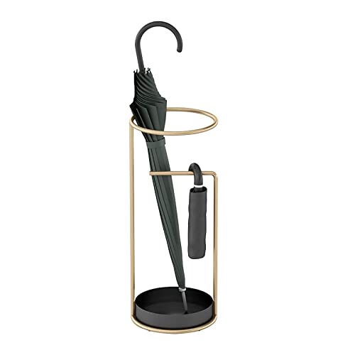 Porte-parapluies design simple en fer avec récupérateur d'eau pour entrées sèches