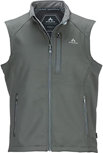 Pnuma Outdoors Waypoint All-Season Warm Windproof Water-Repellent Quick-Drying Stretchy Durable Ultra-Quiet Hunting Vest, Beluga, 3X-Large