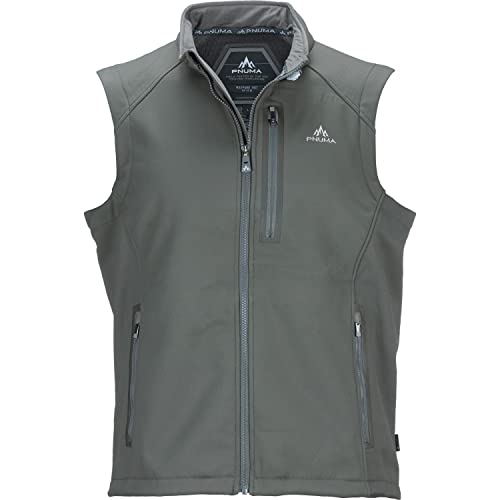 Pnuma Outdoors Waypoint All-Season Warm Windproof Water-Repellent Quick-Drying Stretchy Durable Ultra-Quiet Hunting Vest, Beluga, 3X-Large #TOP2
