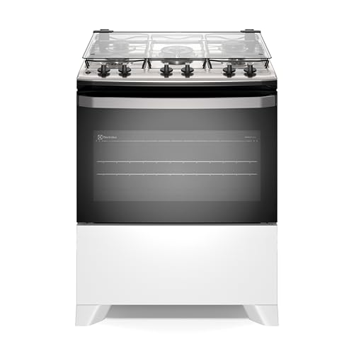 Electrolux Fogão 5 bocas Electrolux Branco Efficient Mesa Inox, PerfectCook e VaporBake® (FE5IW) Bivolt