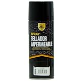 SPSIL Spray Sellado Impermeable Negro 400ml,Sellado de Grietas y Agujeros,Reparación de Fugas de Agua,Secado Rápido