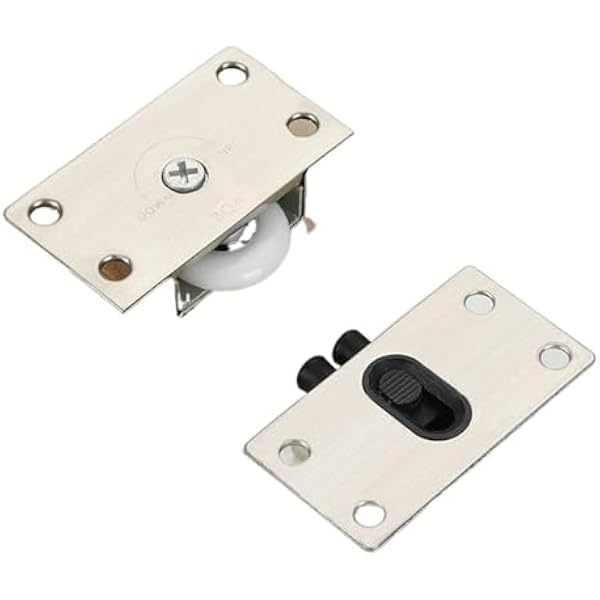 Window pulley，Home Closet Door Stainless Steel Pulleys Window Silent Nylon Pulley Slot Wheel Balcony Sliding Door Rollers Furniture Hardware 1 Pair Pulley(Upper+Lower) Wheel (Color : D)
