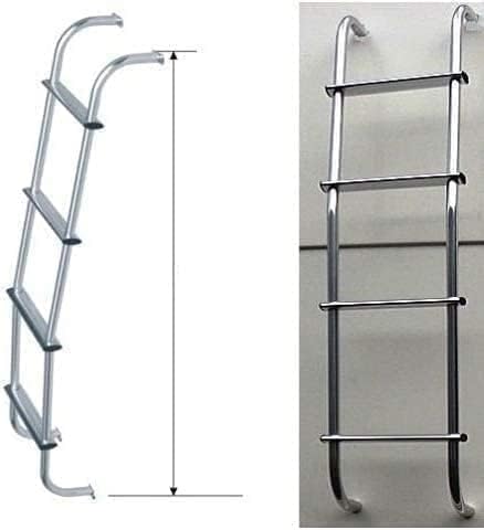 4x4 Car Van Aluminium Rear Door Steps, Rear Ladder, Motorhome Caravan Roof Rack Access Ladder, 2024 Winner