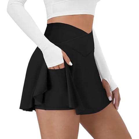 DLOODA Tennis Skirt with Pockets Shorts Cover