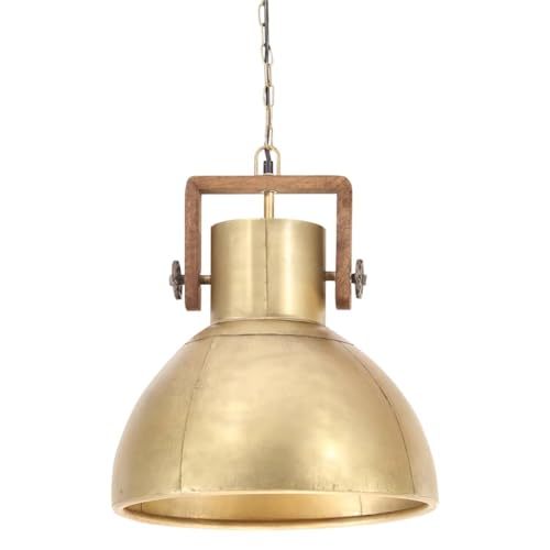 Suspension en laiton 40cm E27 au design industriel chic et élégant
