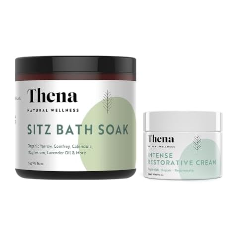 Thena Organic Sitz Bath Soak and Intense Restorative Face Cream Travel Size Cover