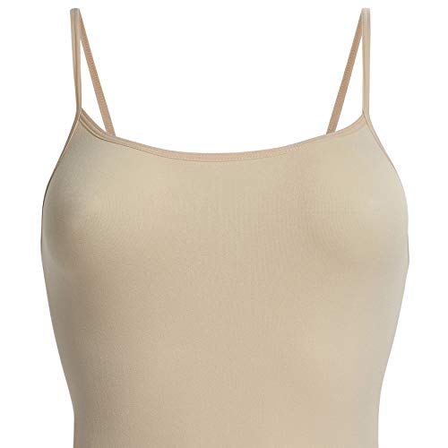 Unterhemd Damen UnsichtBra 3er Pack – Spaghettiträger Tops in Weiß, Schwarz, Beige