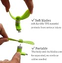 QOCXRRIN F-99R Combo of Micro USB M ini Fan & Type-C Mini Fa n 2-Blade Fa n High Speed USB Fa n, Min i Mobile Cooler, M ini fan Support with All Android & Type-C & Android Smatphones (Multi-colour) gallery image