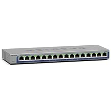 NETGEAR 16-Port Gigabit Ethernet Unmanaged Switch GS116 - Desktop or Wall Mount